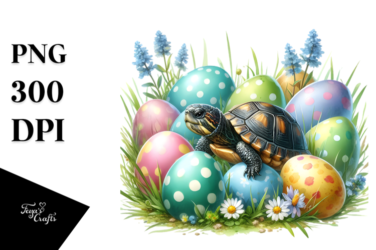 Watercolor Easter Eggs Clipart Image 24