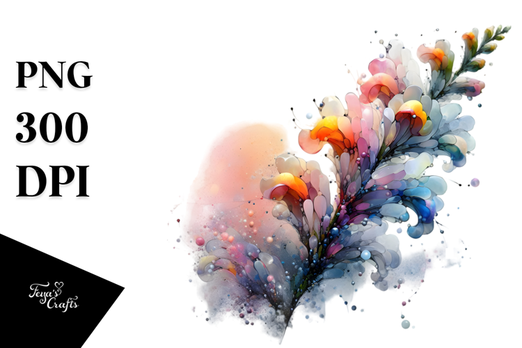 Abstract Vibrant Snapdragon, Transparent PNG