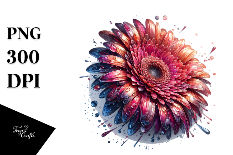 Detailed Shiny Gerbera -like Material Splash | Sublimation |