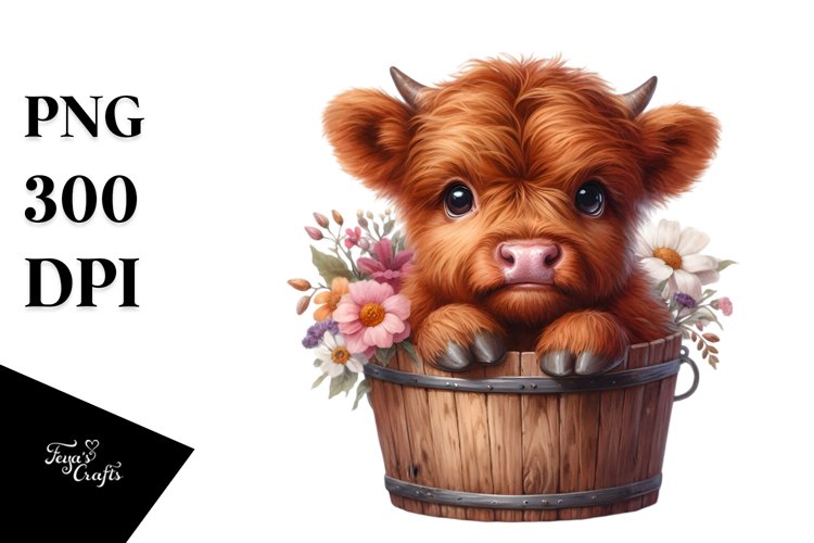 Cute Baby Dog Wood Bucket PNG
