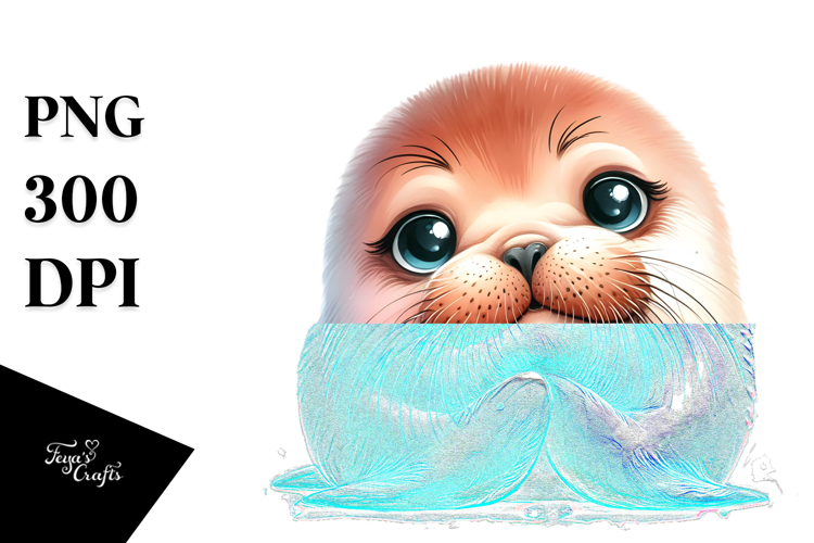 Baby Walrus, High-Res PNG