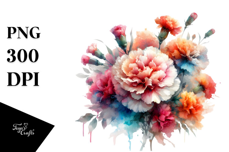 Colorful Carnation PNG example image 1
