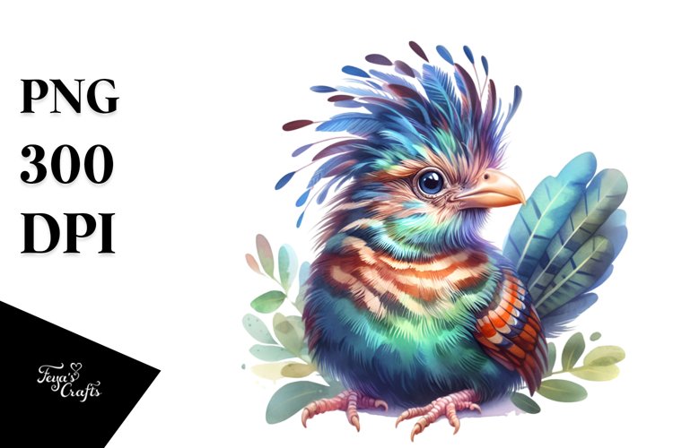 Vibrant Baby Chachalaca | Sublimation | Clipart