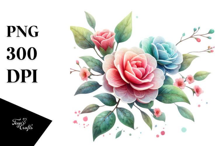 Camellia Material Image, PNG example image 1