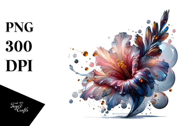 Abstract Glossy Gladiolus Material PNG example image 1