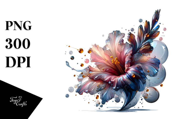 Abstract Glossy Gladiolus Material PNG