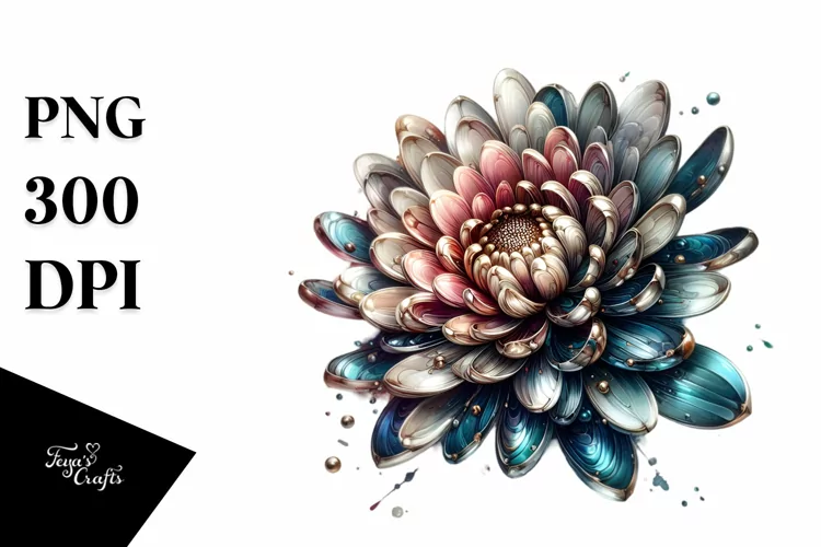 Chrysanthemum Watercolor Splash