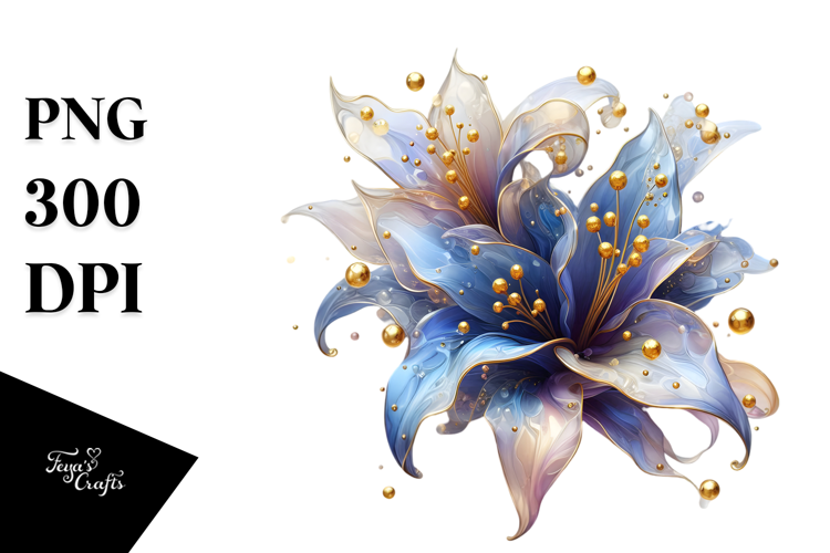 Abstract Glossy Lobelia Material PNG