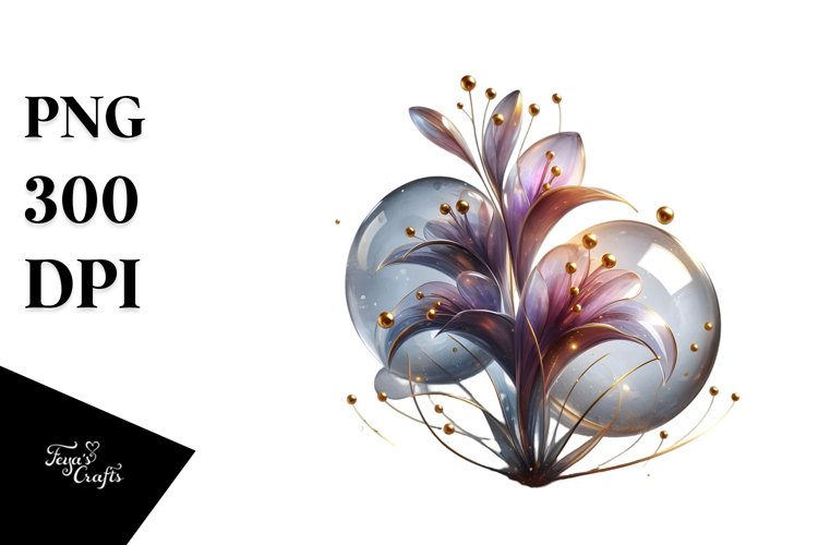 Abstract Golden Lobelia PNG