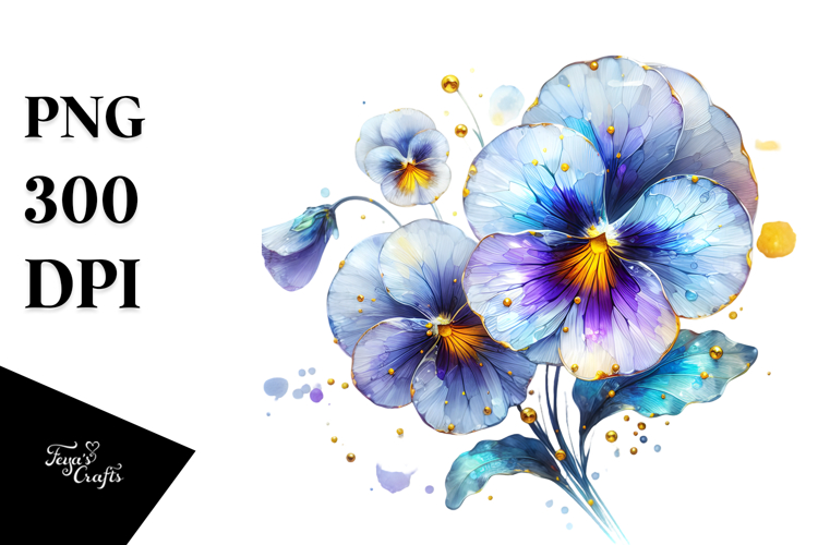 Golden Pansy PNG