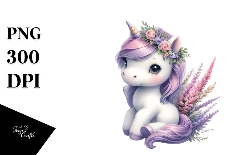 Baby Unicorn with Heather | Clipart