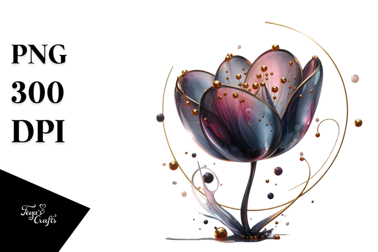 Tulip Watercolor Splash PNG