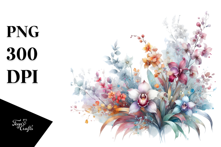 Orchid Clipart Image 16