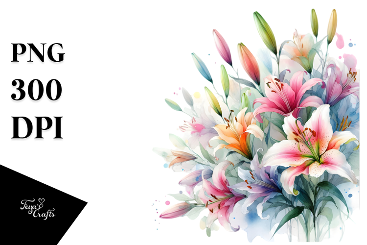 Colorful Lily PNG