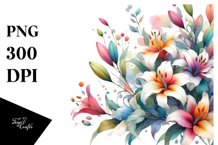 Colorful Lily PNG example image 1