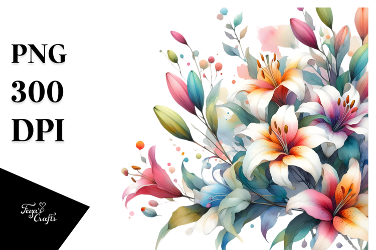 Colorful Lily PNG