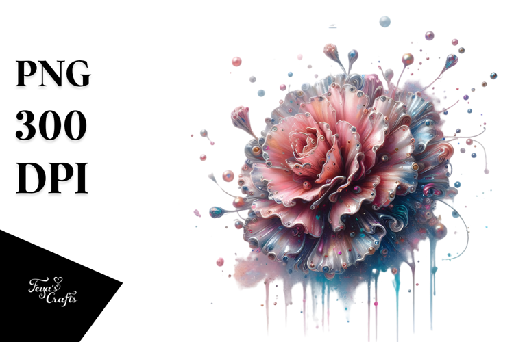Shiny Metallic Carnation PNG