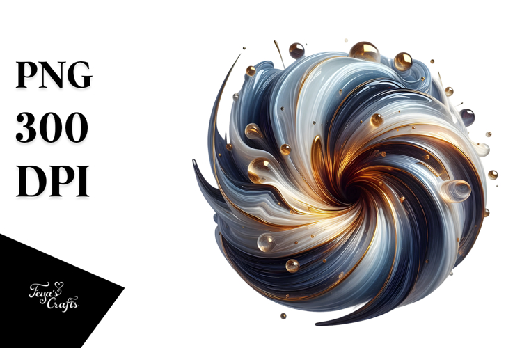 Abstract Iris with Golden Insertions