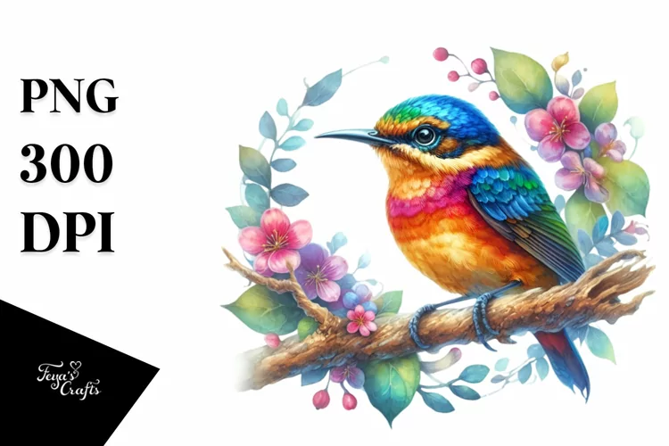 Vibrant Watercolor Oilbird