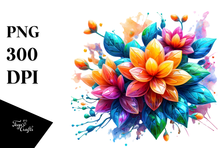 Vibrant 3D Jasmine PNG