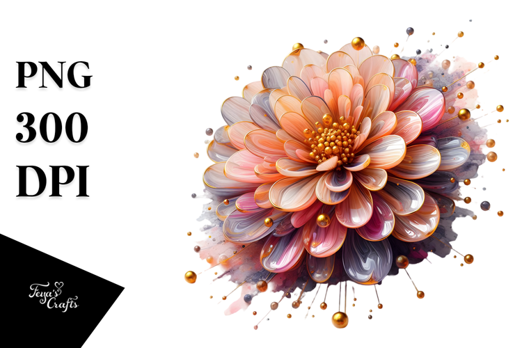 Abstract Glossy Zinnia Material PNG