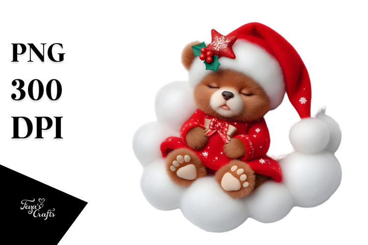 Baby Bear Christmas Clipart