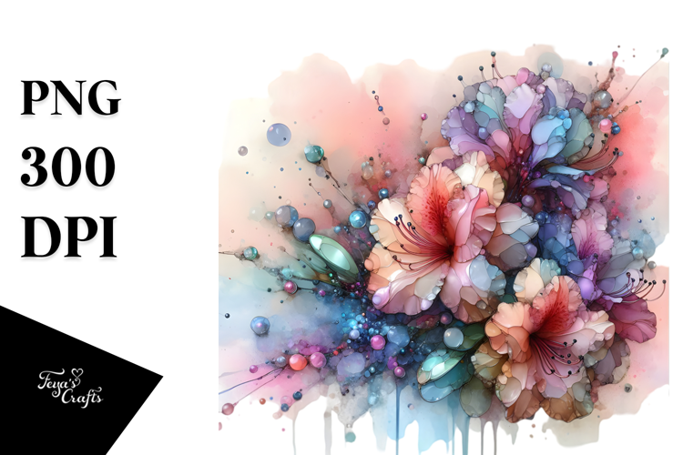 Abstract Rhododendron Splash PNG