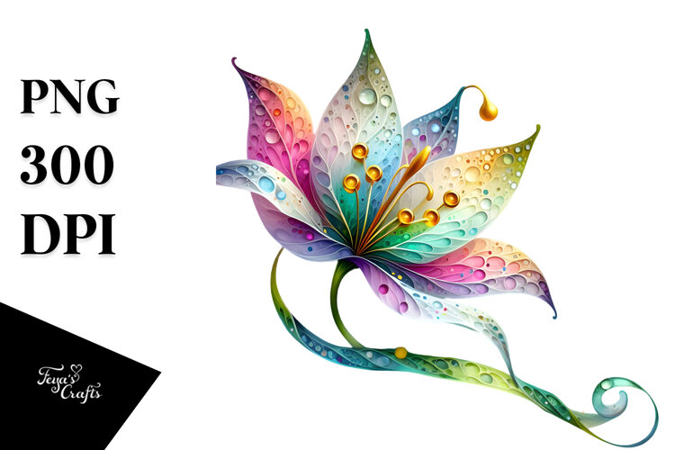 Colorful Snowdrop, High-Res PNG example image 1