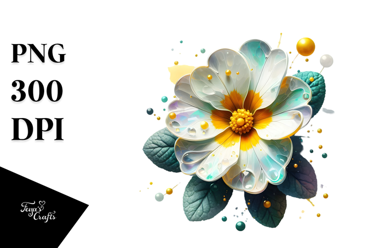 Abstract Golden Primrose PNG