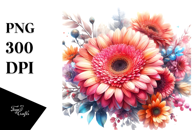 Colorful Gerbera PNG