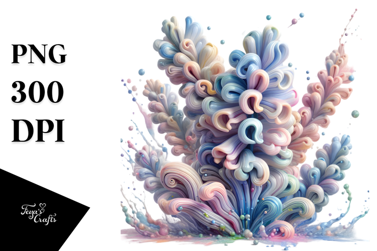 Abstract Hyacinth Splash PNG
