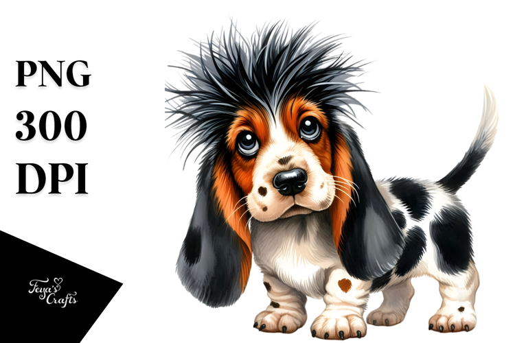 Expressive Baby Basset Hound, Transparent PNG