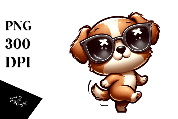 Cartoony Digital Puppy, PNG File