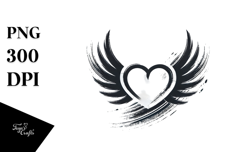 Heart with Wings, Transparent PNG