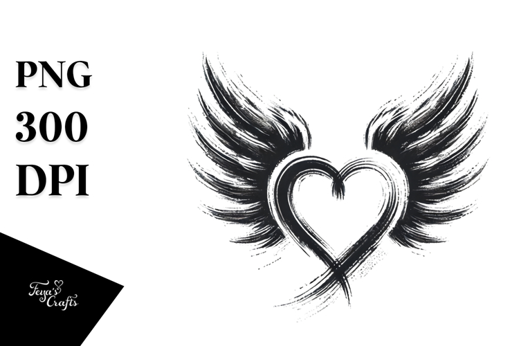Heart with Wings, Transparent PNG