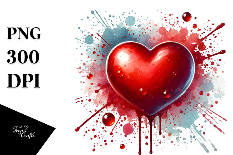 Red Heart, Transparent PNG