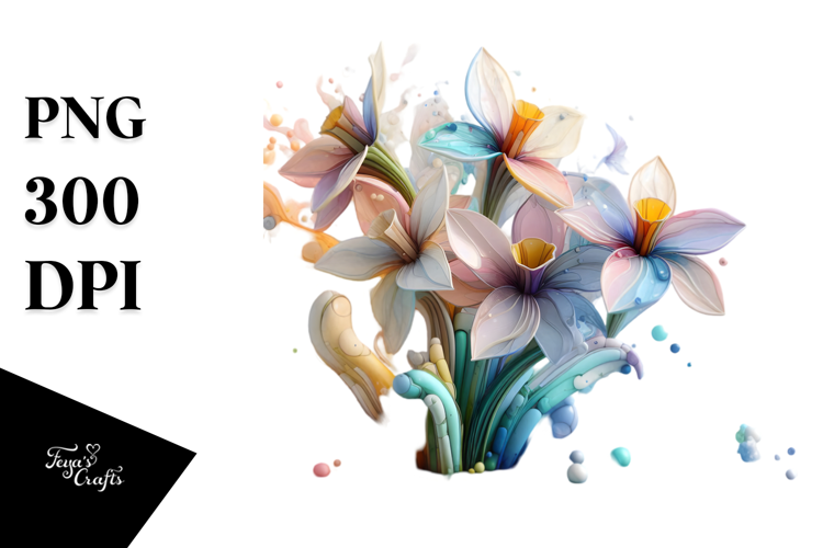 Colorful Glossy Narcissus PNG