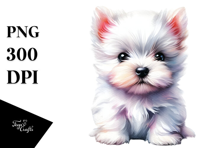 Expressive West Highland White Terrier PNG example image 1