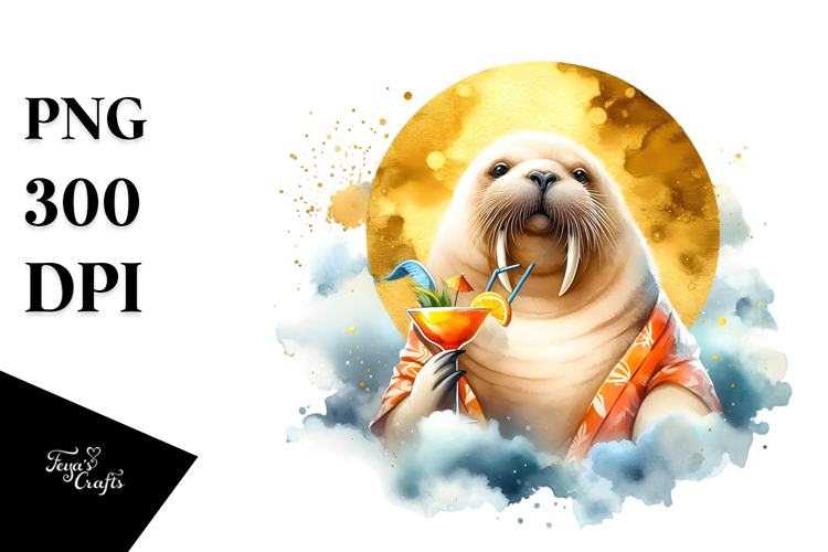 Happy Penguin Wearing Beachwear, High-Res PNG