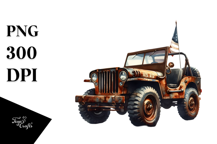 Watercolor Vintage Rusted Jeep, 20 oz Tumbler