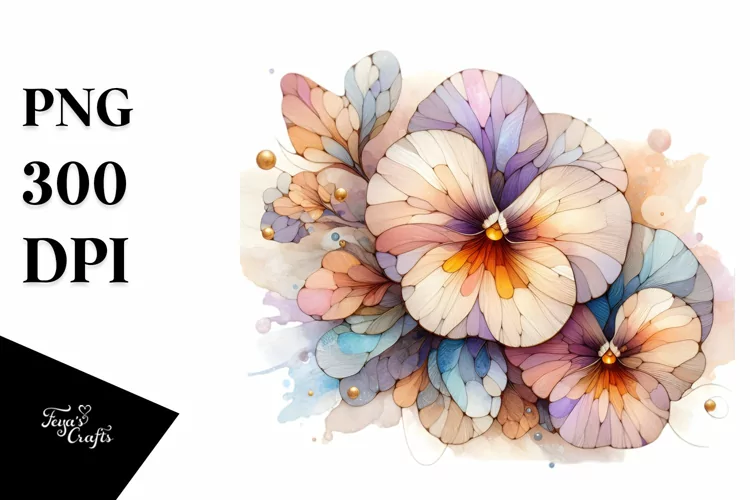 Abstract Wooden Pansy -Like Material PNG