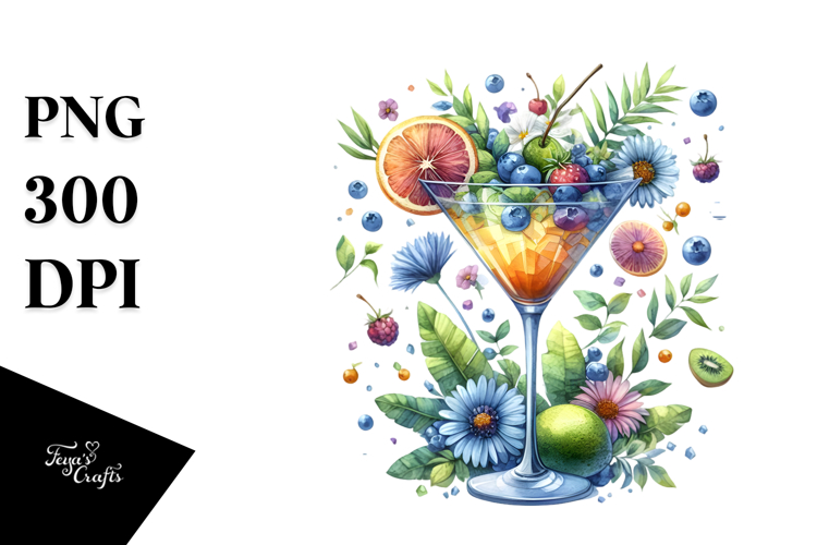 Creative Cocktail , Back View, High-Res PNG