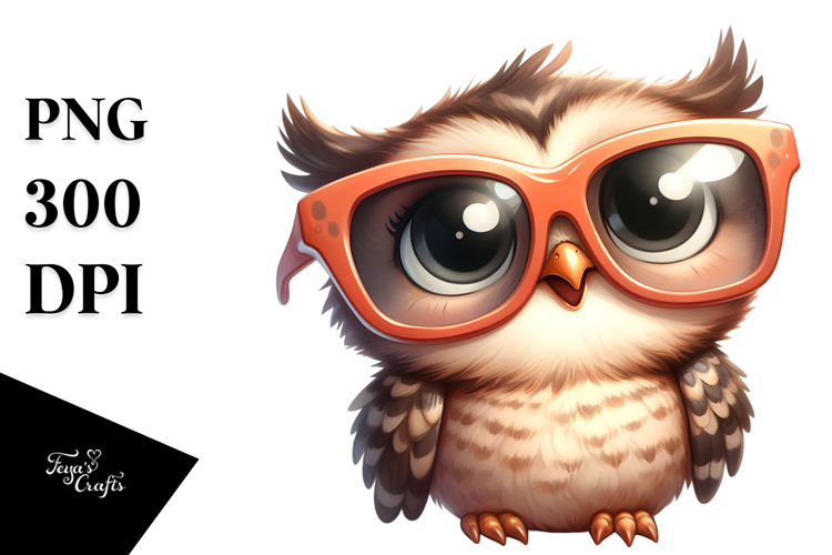Owl with Oversized Sunglasses, Transparent PNG