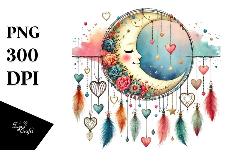Cute Moon Clipart Image 13