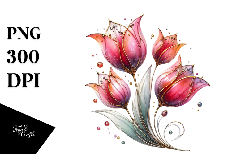 Metallic Tulip PNG