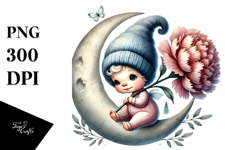Cute Moon Clipart Image 24