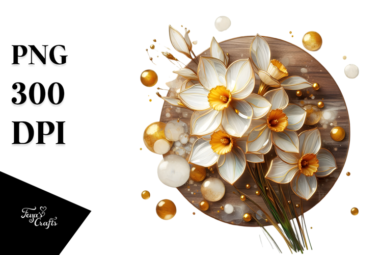 Glossy Narcissus, High-Res PNG