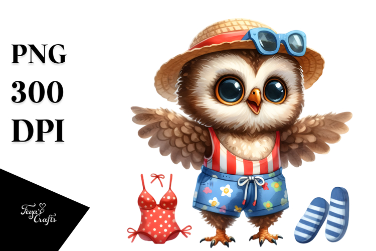 Funny Baby Owl Proud Goofy Teeth Clipart