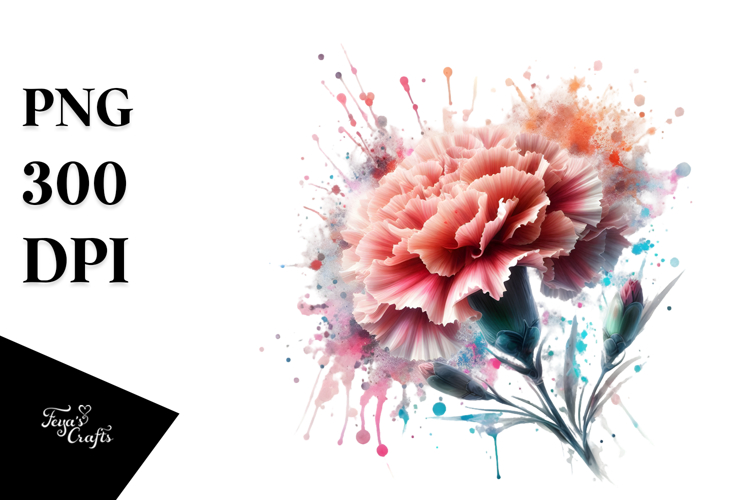 Material Carnation Watercolor Splash PNG