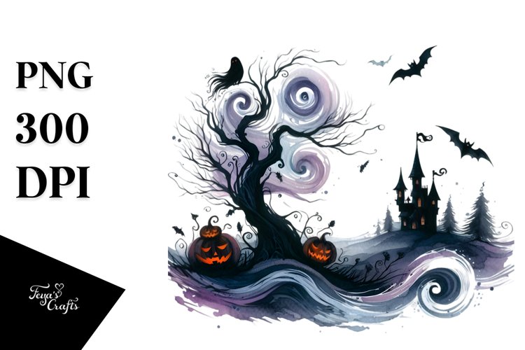 Simple Haloween Wailing Winds | Sublimation | Clipart example image 1